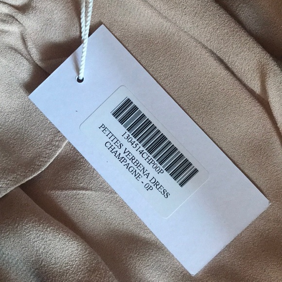 Reformation Verbena Dress Petite 0 Champagne *LIKE NEW* - Picture 6 of 6